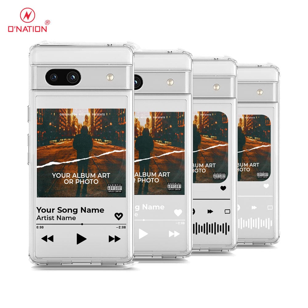 Google Pixel 7a Cover - Personalised Album Art Series - 4 Designs - Clear Phone Case - Soft Silicon Borders