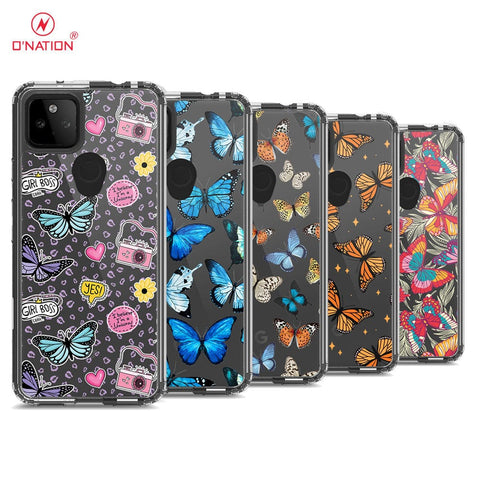 Google Pixel 5a 5G Cover - O'Nation Butterfly Dreams Series - 9 Designs - Clear Phone Case - Soft Silicon Borders