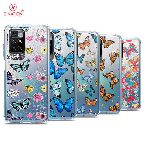 Xiaomi Redmi 10 Prime Cover - O'Nation Butterfly Dreams Series - 9 Designs - Clear Phone Case - Soft Silicon Borders