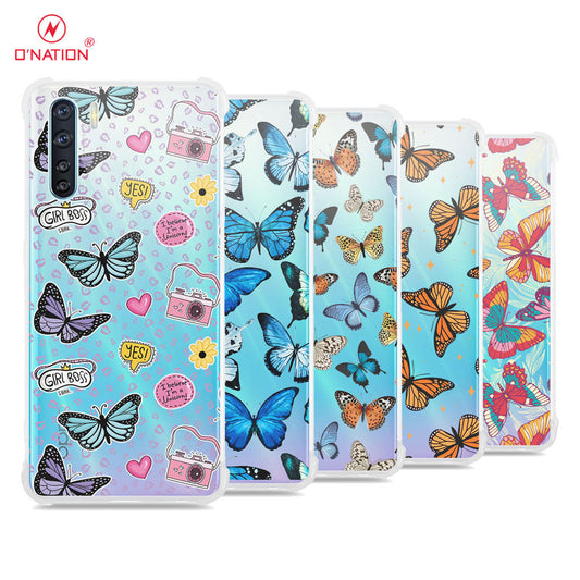 Oppo A91 Cover - O'Nation Butterfly Dreams Series - 9 Designs - Clear Phone Case - Soft Silicon Borders