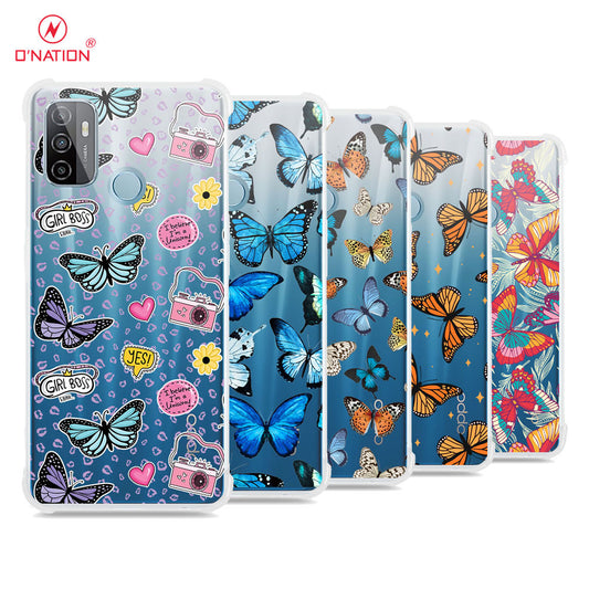 A53s Cover - O'Nation Butterfly Dreams Series - 9 Designs - Clear Phone Case - Soft Silicon Borders