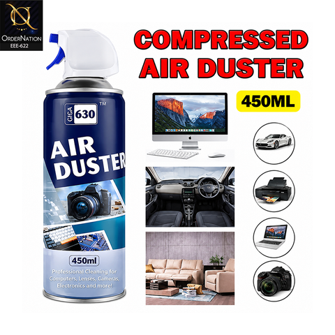 450ml Compressed Air Duster Spray for Mobile, Laptop, PC, Camera & Keyboard Cleaning