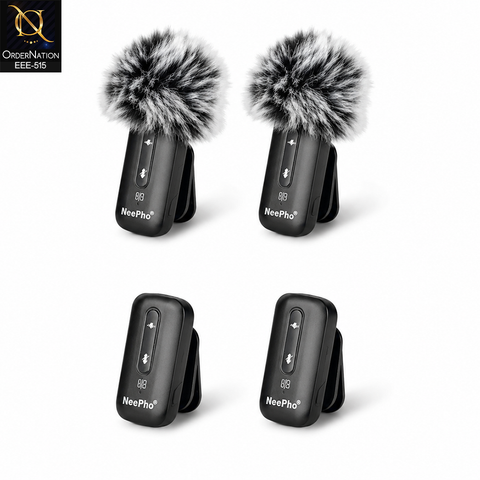 NeePho Collar clip microphone - NP 63 - Wireless Mini Lavalier Microphone with Noise Reduction & Auto Connection