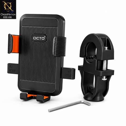 Bike Phone Holder Mount Universal Adjustable 360° Rotating with Secure Grip OCTO Grip Edge - OC-MH005 -