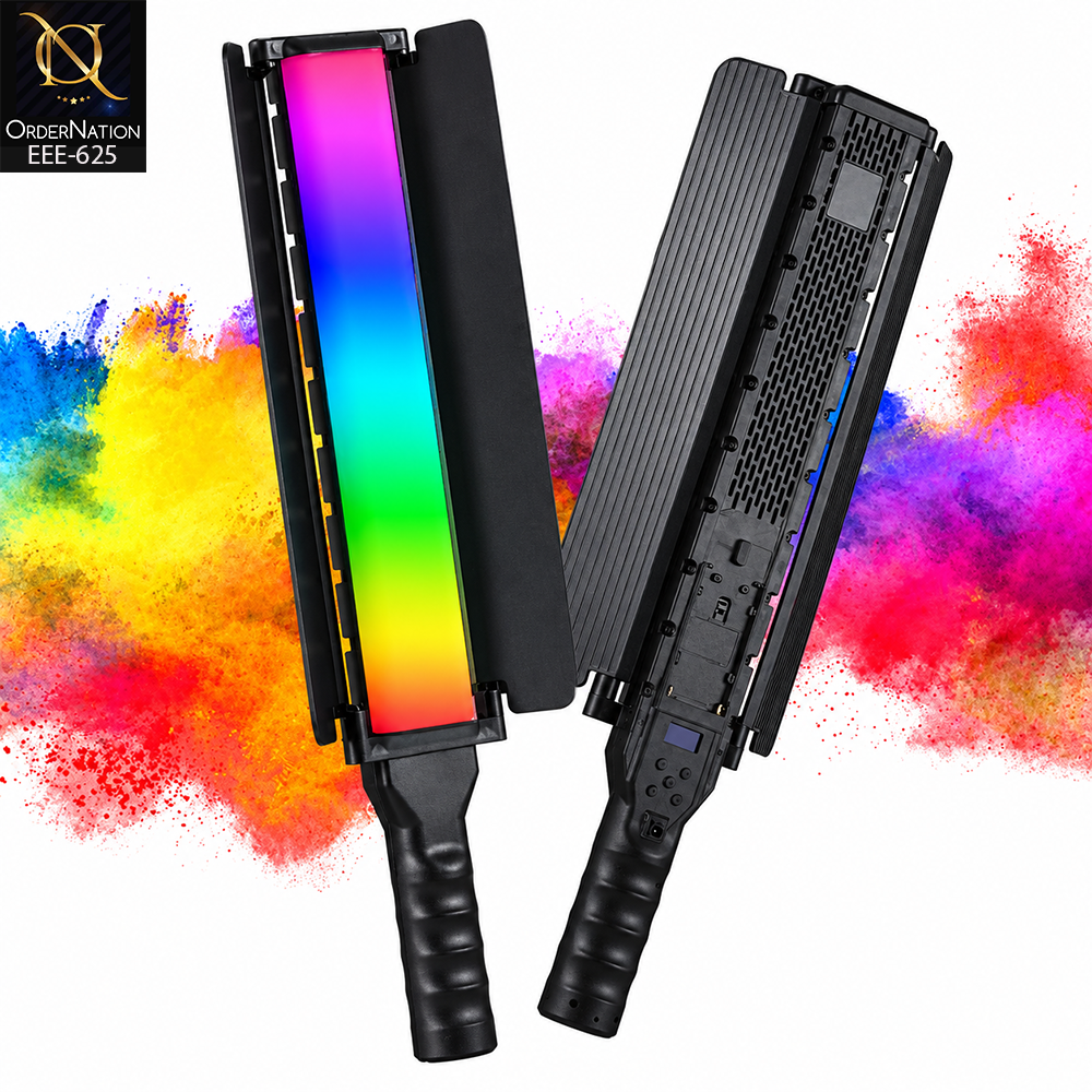 LS-188 25W Rechargeable RGB LED Video Light Stick with Remote Control & Removable Barn Doors for Photography, Vlogging & Live Streaming