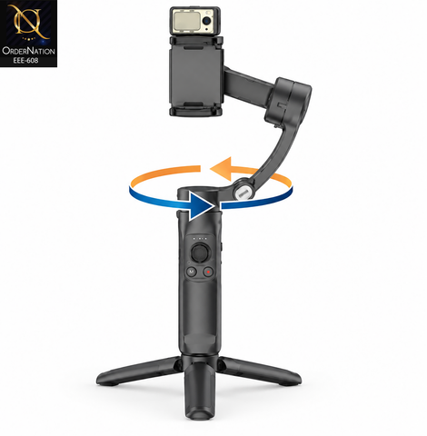 PLOKAMA Gimbal-X5 Pro 3-Axis Phone Gimbal with Face Tracking, Gesture Control, 4K Support & 2200mAh Battery