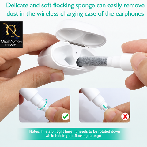 3-in-1 Multifunctional Earbud Cleaning Pen & Electronics Detail Tool
