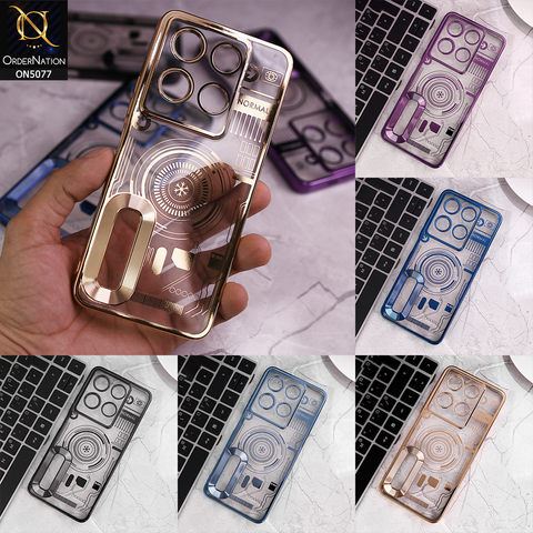 Infinix Note 30 - Golden -  New Design Electroplating Soft TPU Cases With Camera Protection