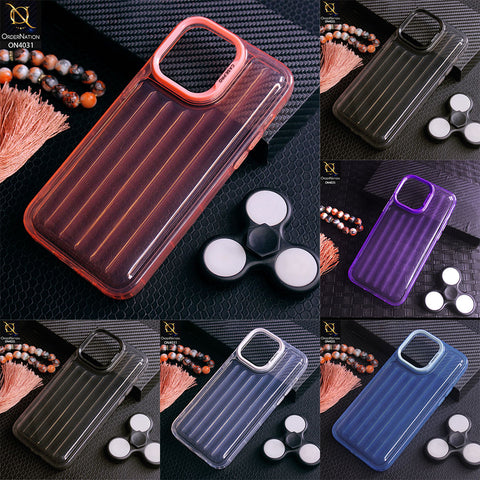 iPhone 15 Pro Max Cover - Black - New Soft Silicon Wavy Lines Camera Bumper Protection Premium Case
