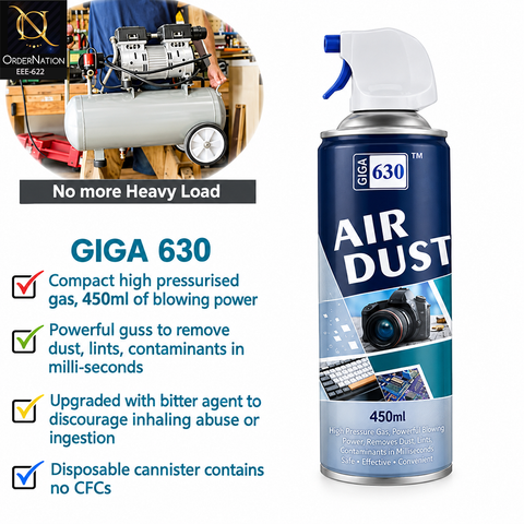 450ml Compressed Air Duster Spray for Mobile, Laptop, PC, Camera & Keyboard Cleaning