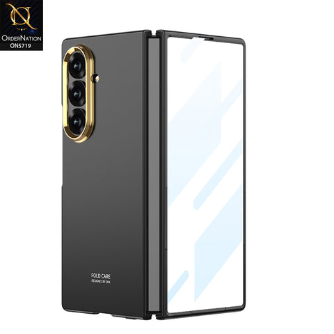 Samsung Galaxy Z Fold 7 Cover - Black - New Premium Quality Pc Shell Case With Separate Tempered Film Designd By GKK