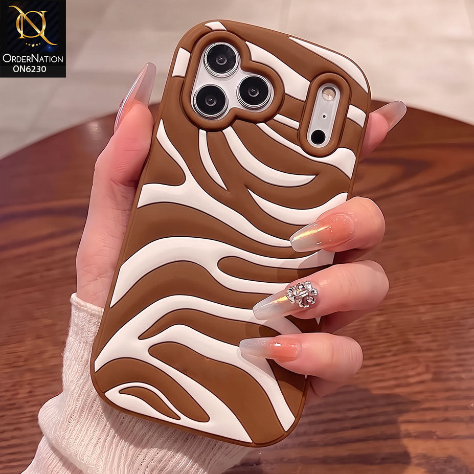 iPhone 17 Pro Max Cover -  Brown - New Minimalist Wave Silicone Case