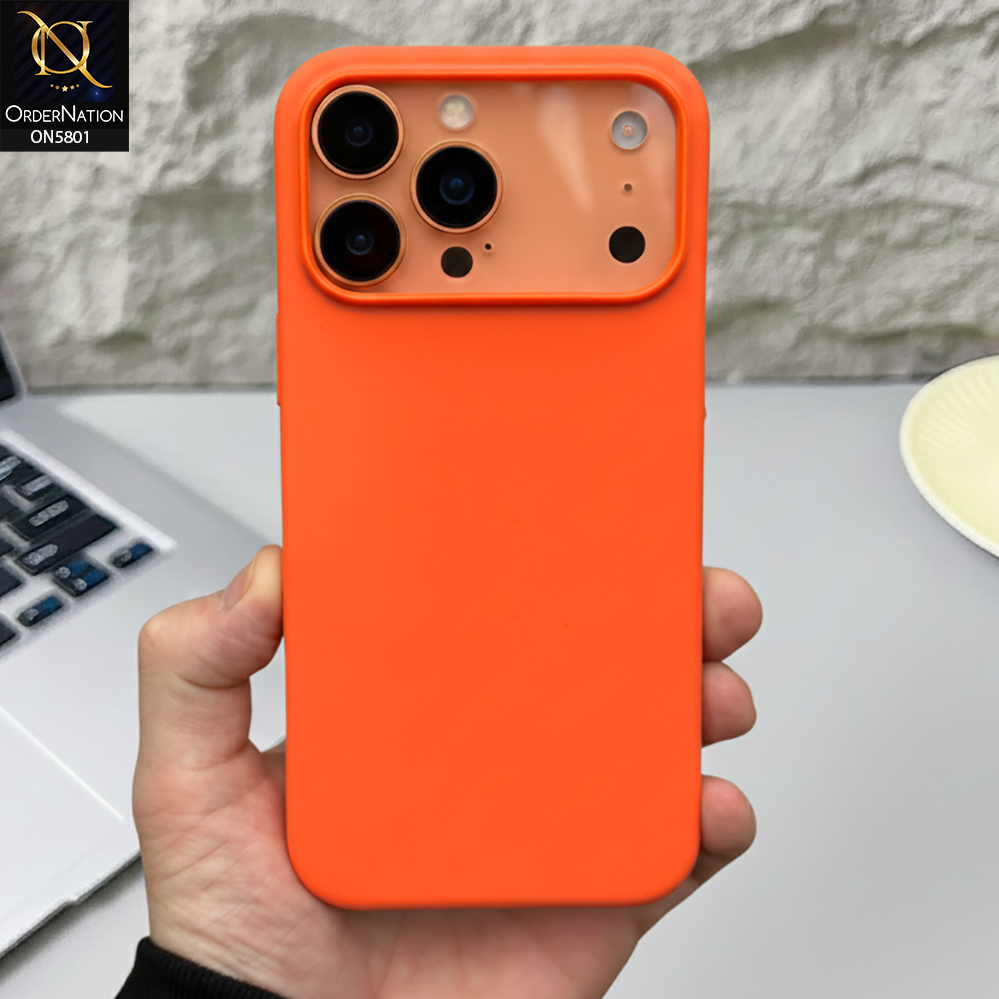 iPhone 17 Pro Max Cover - Orange - Fine Quality Tpu Soft Sillicon Case