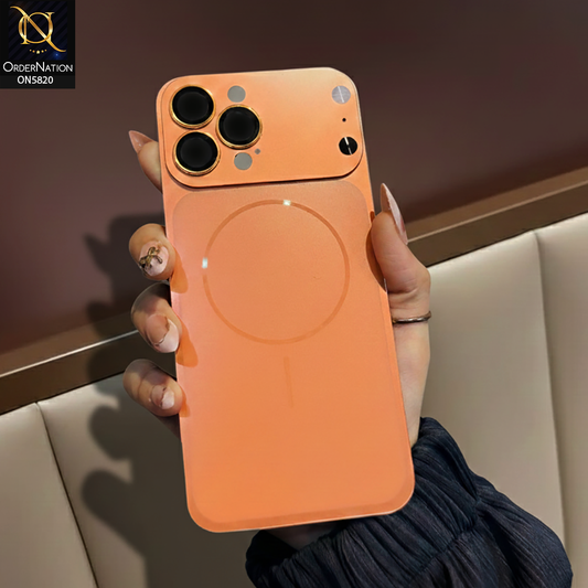 iPhone 15 Pro Converter - Orange -  Face Lift Matte Back with Camera Lens Protector for iPhone 15 Pro Convert to iPhone 17 Pro