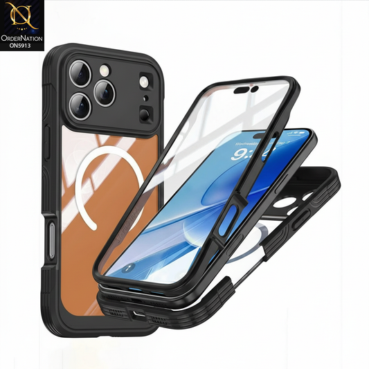iPhone 17 Pro Max Cover - Black - New Premium Quality Pc Shell Case With MagSafe And FingerPrint Supported