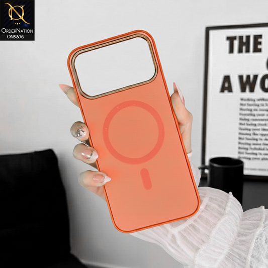 iPhone 17 Pro Max Cover - Orange -  Luxurious CASE A-Series With MAgSafe And Metal Camera Ring