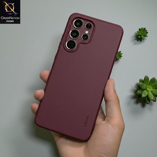 Samsung Galaxy S25 Ultra Cover - Burgundy - X-Level-Guardian Series-Soft Silicone Slim Case Matte Finish