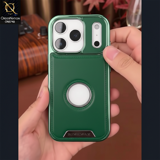 iPhone 17 Pro Max Cover - Green - New Premium RimbMax High Quality Leather  Case