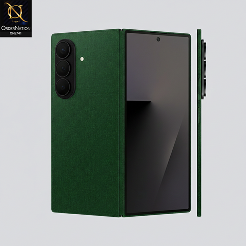 Samsung Galaxy Z Fold 7 Cover - Army Green - New Premium Quality PC Shell Case With Separate Tempered Film