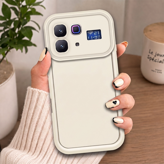 Infinix Note 60 Pro Cover - Off White - Soft Silicone Case With Round Bumper Matte TPU Shockproof Cover