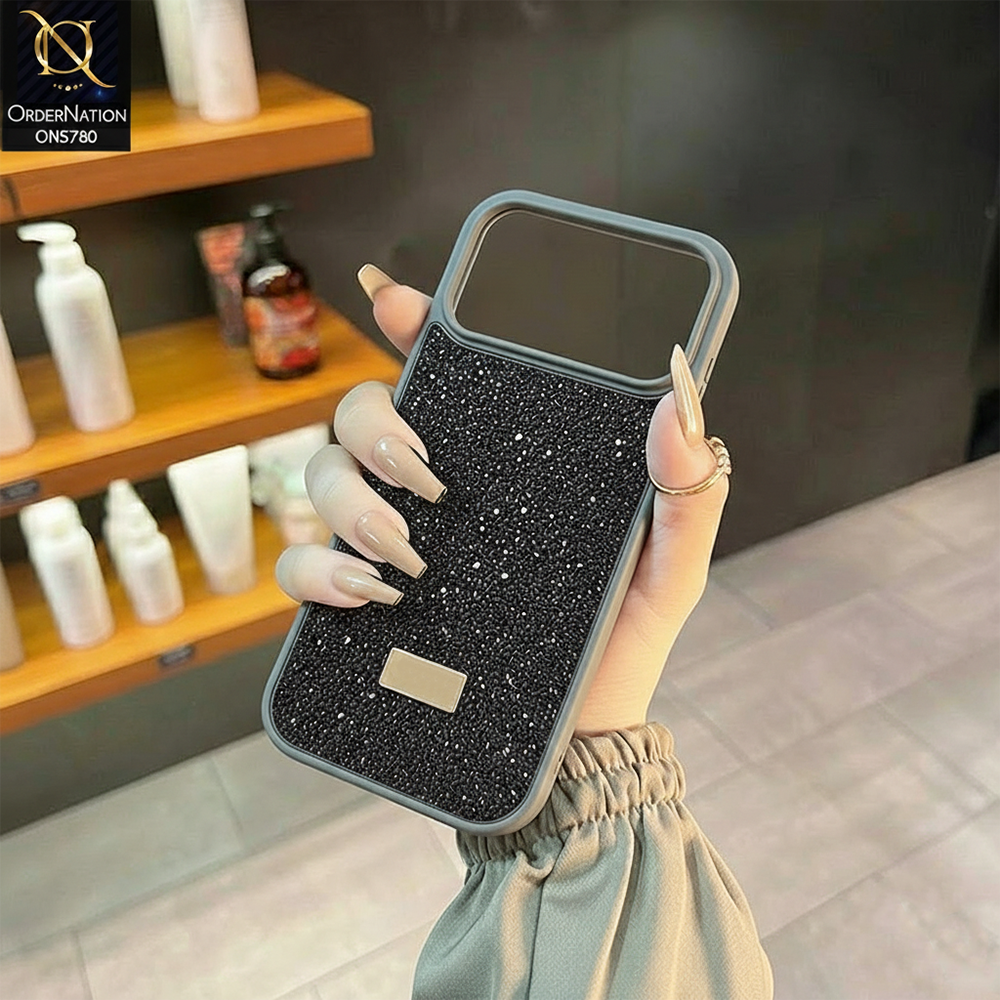 iPhone 17 Pro Max Cover - Gray - Luxury Bling Rhinestones Diamond shiny Glitter Soft TPU Case
