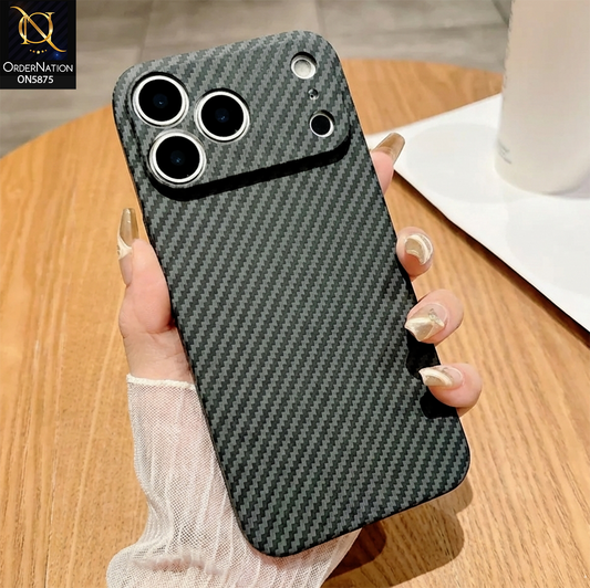 iPhone 17 Pro Max Cover - Black - New X-LEVEL - CFRP Nanofiber Series - Premium Quality Carbon Fiber Back MagSafe Case
