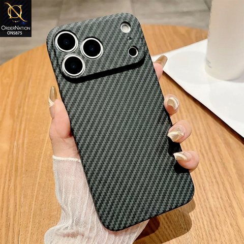 iPhone 17 Pro Max Cover - Black - New X-LEVEL - CFRP Nanofiber Series - Premium Quality Carbon Fiber Back MagSafe Case