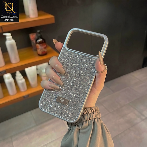 iPhone 17 Pro Max Cover - Silver - Luxury Bling Rhinestones Diamond shiny Glitter Soft TPU Case