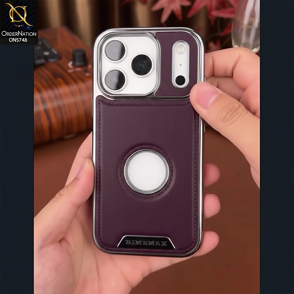 iPhone 17 Pro Max Cover - Purple - New Premium RimbMax High Quality Leather  Case