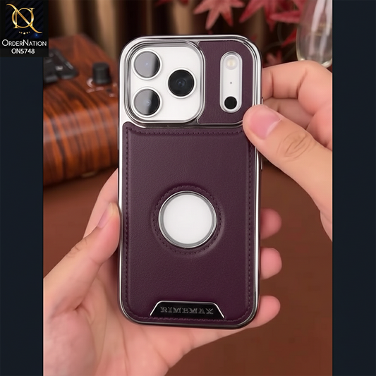 iPhone 17 Pro Max Cover - Purple - New Premium RimbMax High Quality Leather  Case