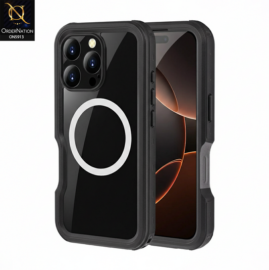iPhone 16 Pro Max Cover - Black - New Premium Quality Pc Shell Case With MagSafe And FingerPrint Supported