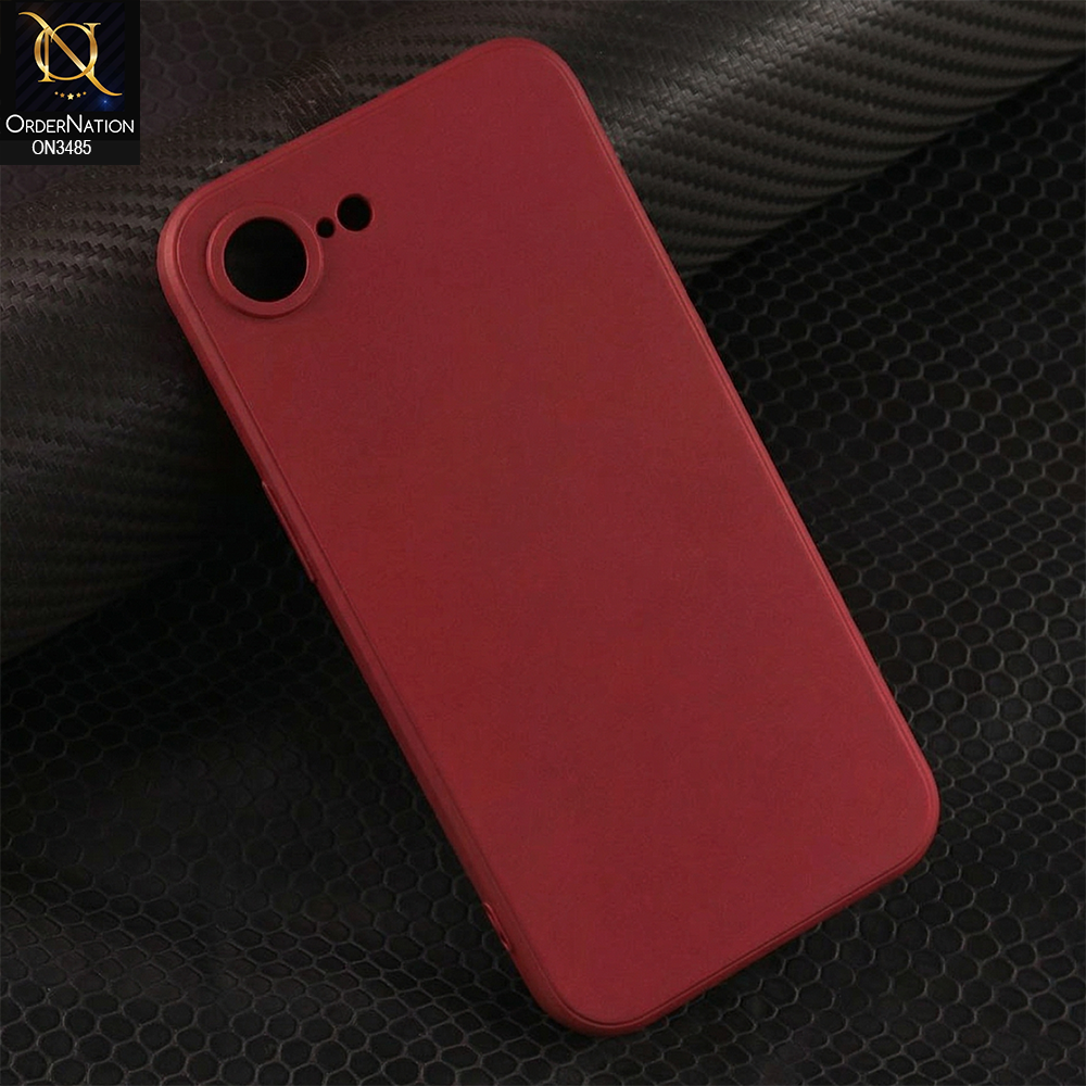 iPhone 17e Cover - Red - ONation Silica Gel Series - HQ Liquid Silicone Elegant Colors Camera Protection Soft Case