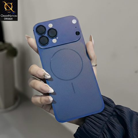 iPhone 15 Pro Max Converter - Blue-  Face Lift Matte Back with Camera Lens Protector for iPhone 15 Pro Convert to iPhone 17 Pro Max