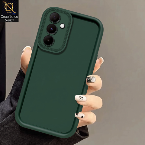 Samsung Galaxy A17 Cover - Dark Green - Soft Silicone Case With Round Bumper Matte TPU Shockproof Cover