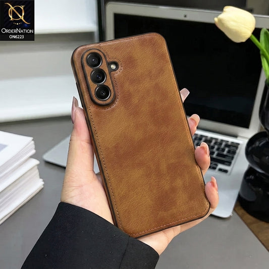 Samsung Galaxy A56 Cover -  Brown - New JINDUKA Premium Vintage Leather Case Protective Back Cover