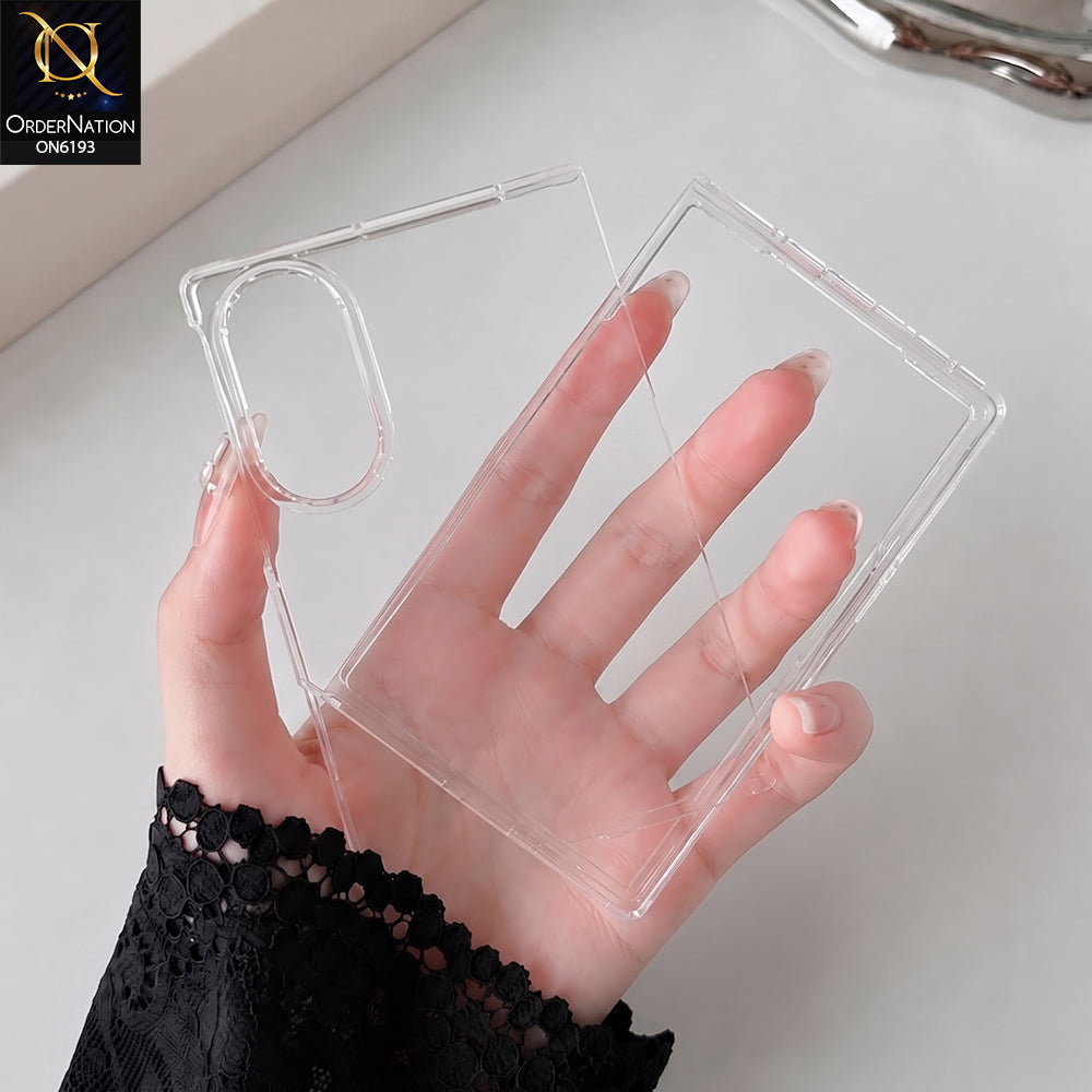 Samsung Galaxy Z Fold 8 Cover - Transparent - Shockproof Clear Protective Case for Foldable Smartphone with Hinge Protection and Full Body Coverage