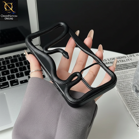 iPhone 11 Cover - Black -  New 3D Olige Hollow Shiny Plating Heat Dissipation Soft Case