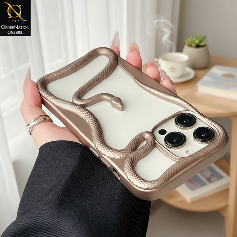 iPhone 14 Pro Cover - Desert -  New 3D Olige Hollow Shiny Plating Heat Dissipation Soft Case