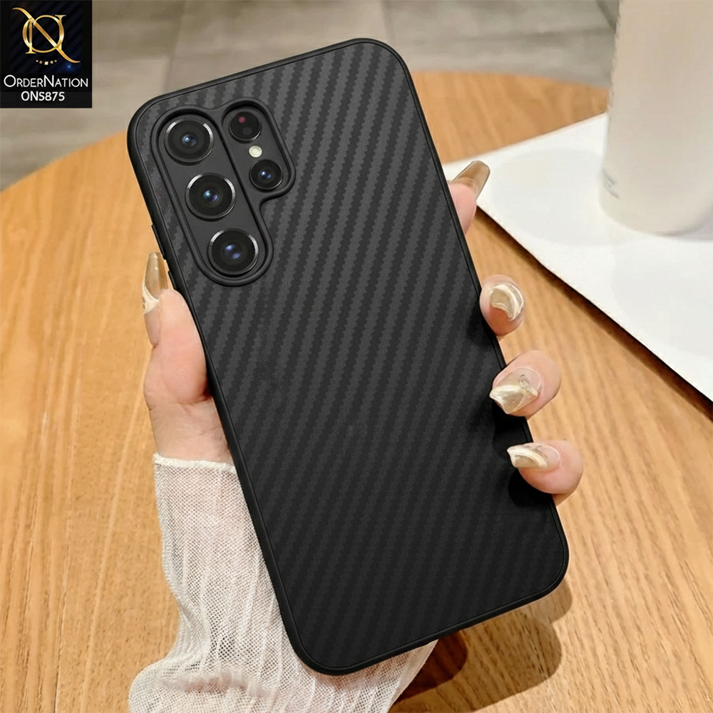 Samsung Galaxy S25 Ultra Cover - Black - New X-LEVEL - CFRP Nanofiber Series - Premium Quality Carbon Fiber Back MagSafe Case