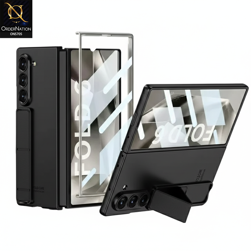 Samsung Galaxy Z Fold 7 Cover - Black - New Premium Quality Pc Shell With Strap For Holding Options Designed By GKK