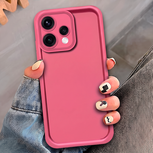 Oppo Reno 15 Cover - Pink - Soft Silicone Case With Round Bumper Matte TPU Shockproof Cover