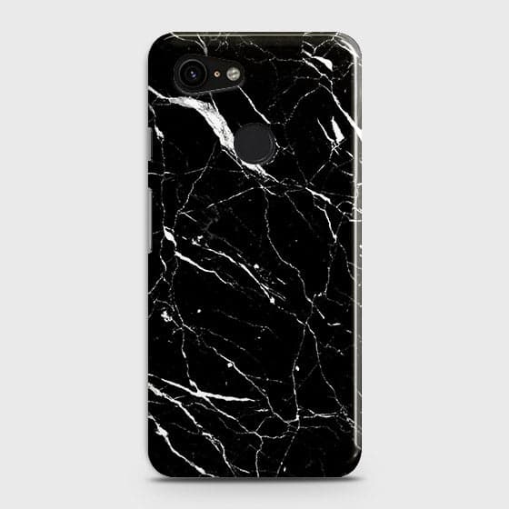 Google Pixel 3 XL Cover - Trendy Black Marble Printed Hard Case with Life Time Colors Guarantee ( Fast Delivery )
