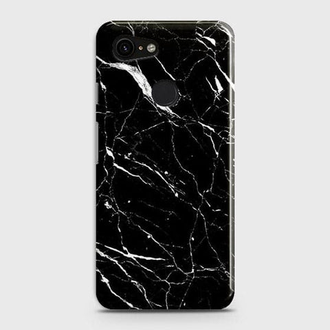 Google Pixel 3 XL Cover - Trendy Black Marble Printed Hard Case with Life Time Colors Guarantee ( Fast Delivery )