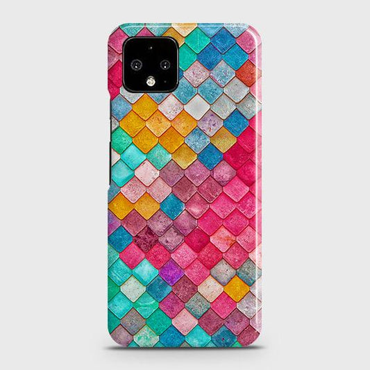 Google Pixel 4 XL Cover - Chic Colorful Mermaid Printed Hard Case with Life Time Colors Guarantee ( Fast Delivery )