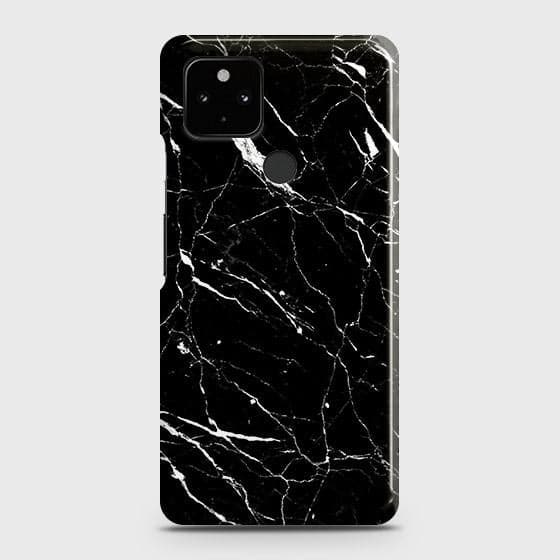 Google Pixel 5 Cover - Trendy Black Marble Printed Hard Case with Life Time Colors Guarantee ( Fast Delivery )