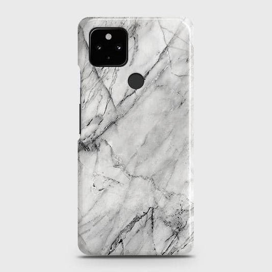 Google Pixel 5 Cover - Matte Finish - Trendy White Marble Printed Hard Case with Life Time Colors Guarantee (Fast Delivery)