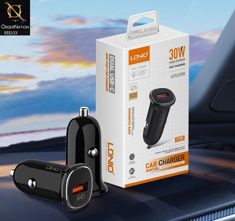 LDNIO C105 30W PD Super Fast Car charger – Black