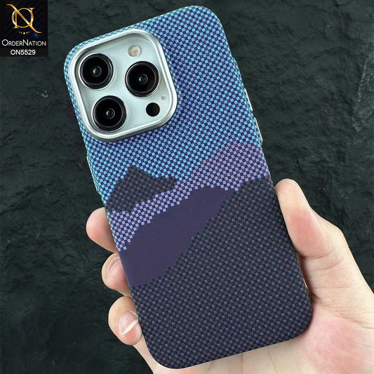 iPhone 15 Pro Max Cover - Design13 - Universe Luxo Carbon Fiber Texture Ultra Thin Shell Case With Metal Camera Ring Borders