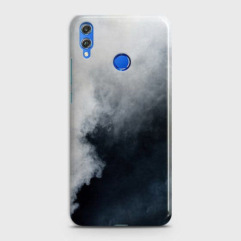 Huawei Honor 8C Cover - Matte Finish - Trendy Misty White and Black Marble Printed Hard Case with Life Time Colors Guarantee ( Fast Delivery )