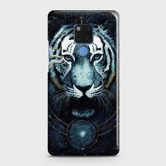 Huawei Mate 20 Cover - Vintage Galaxy Tiger Printed Hard Case with Life Time Colors Guarantee ( Fast Delivery )